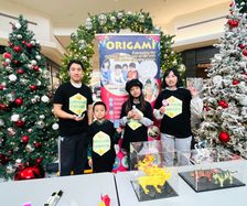 origami fun for Christmas at Hillcrest 12/2023